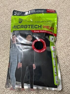 NWT Free Country Microtech Heat Kids Base Layer Set - Black